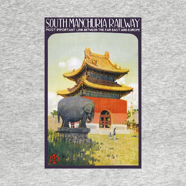 Vintage Travel Poster Japan South Manchuria Railway by vintagetreasure